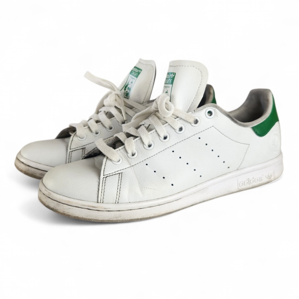 Adidas Stan Smith Forever Shoes Men 8.5 White Green Originals Casual Low Sneaker